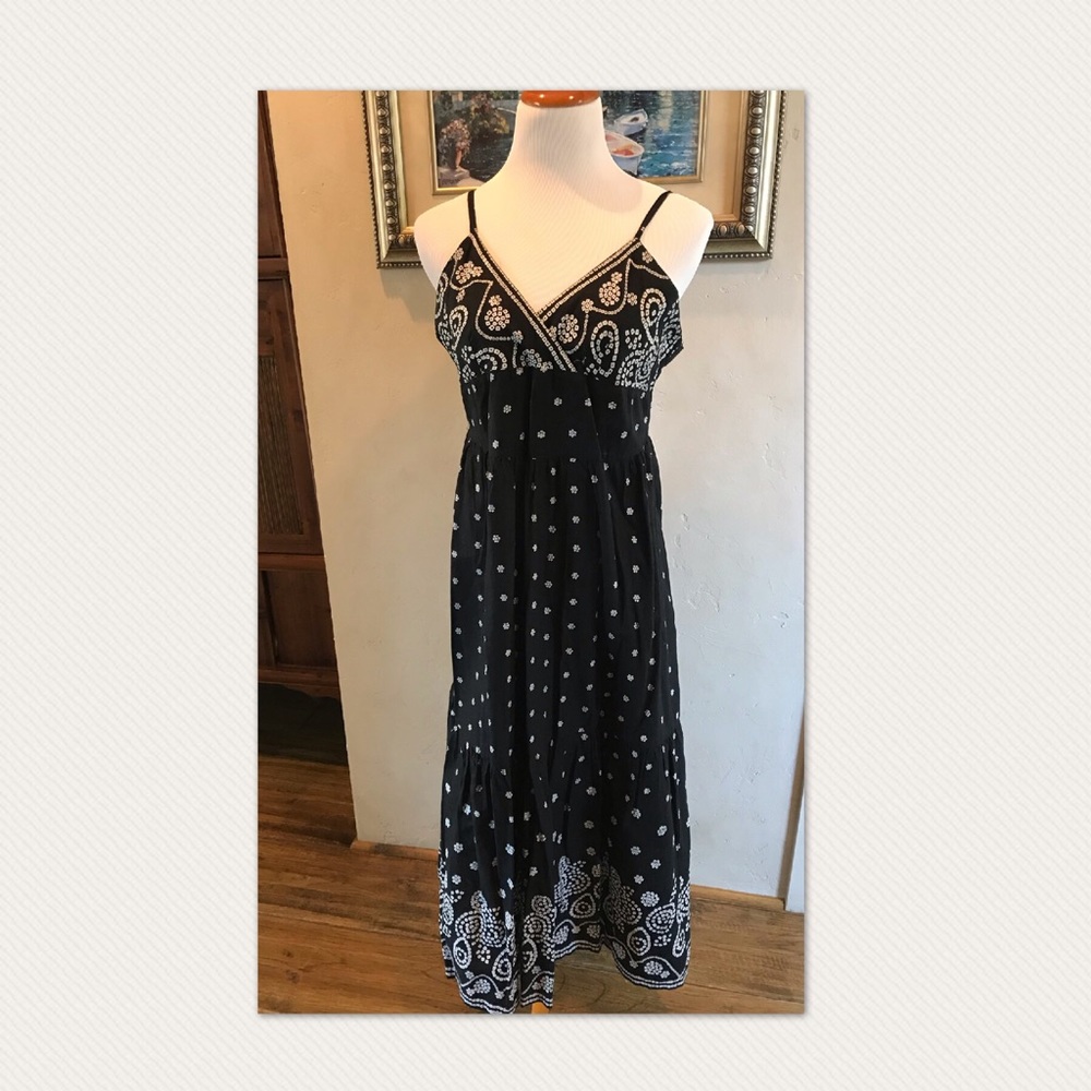 Black and White Spaghetti Strap Dress